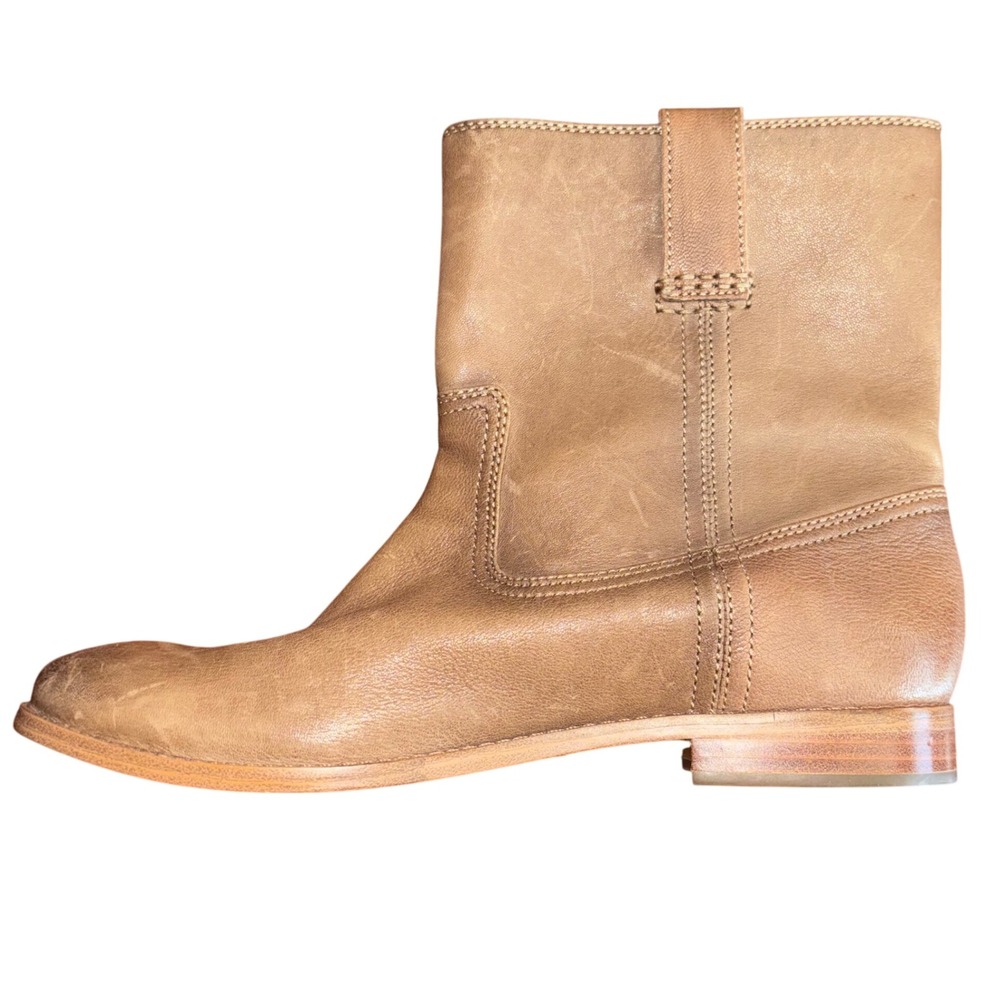 Frye Veronica Short Pull-On Boots • Ash Tan Leather • Women’s 9.5 - Picture 4 of 12